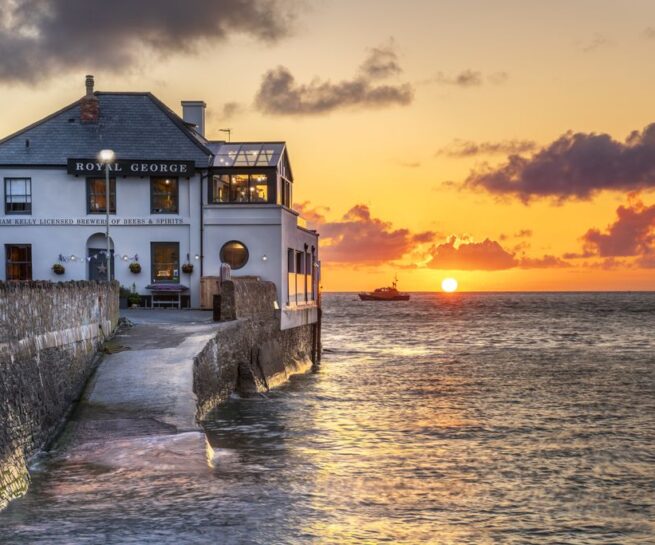 External view at sunset