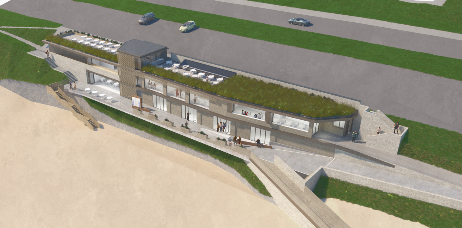 Elevated view from south east